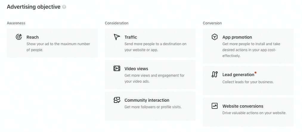 TikTokAds_campagnetypen