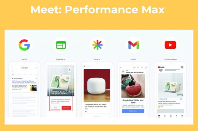 Google Ads Performance Max campagne op diverse netwerken